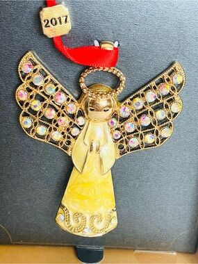Monet 2017 Jeweled Holiday Christmas Angel Ornament